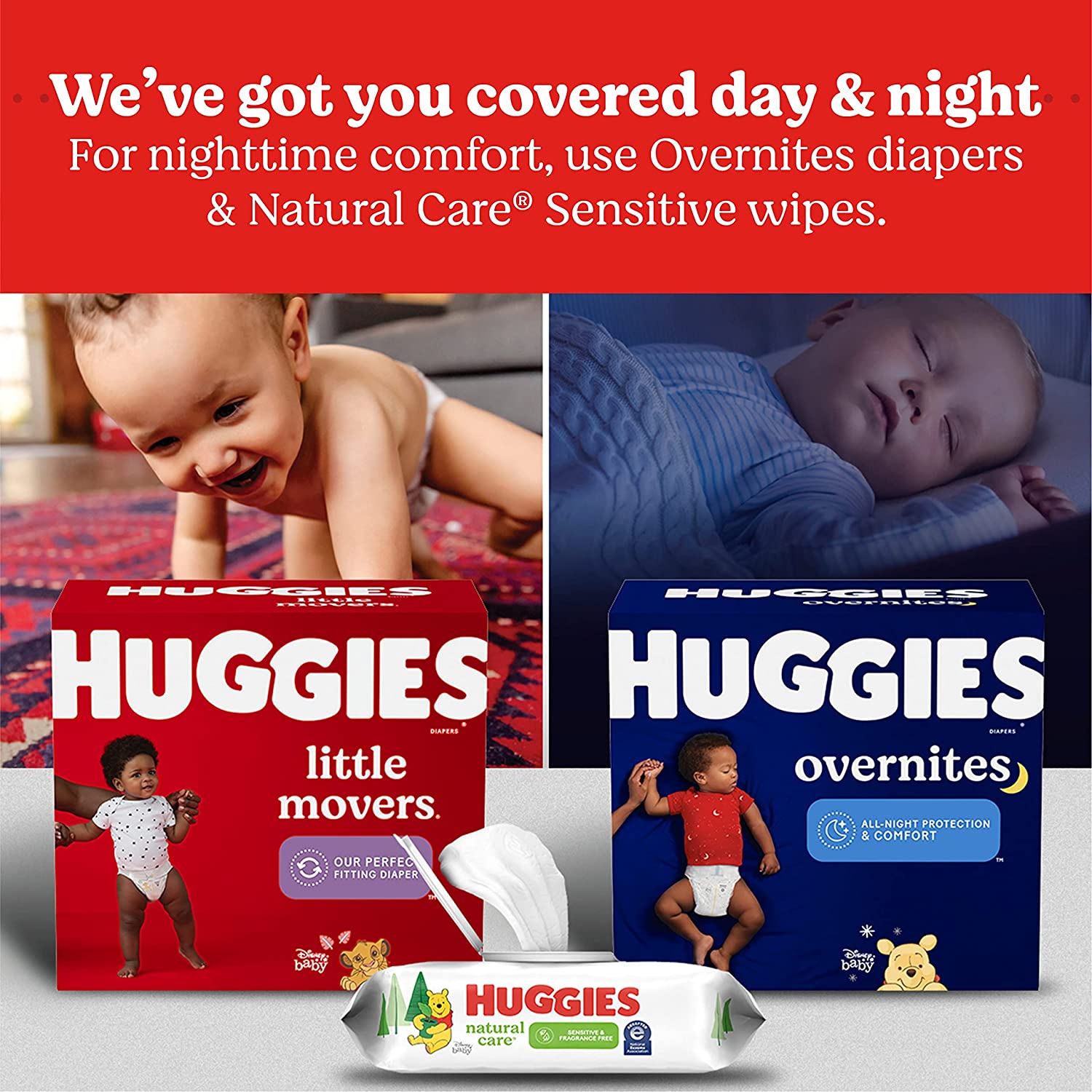 Baby Diapers Size 3 (16-28 lbs), 156 Ct, Huggies Little Movers - Image 11